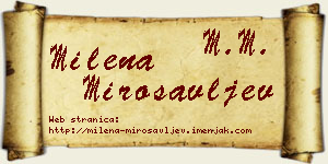 Milena Mirosavljev vizit kartica